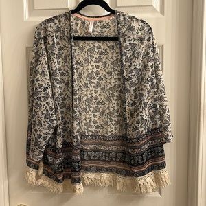 Cute blue, cream, and pink smock